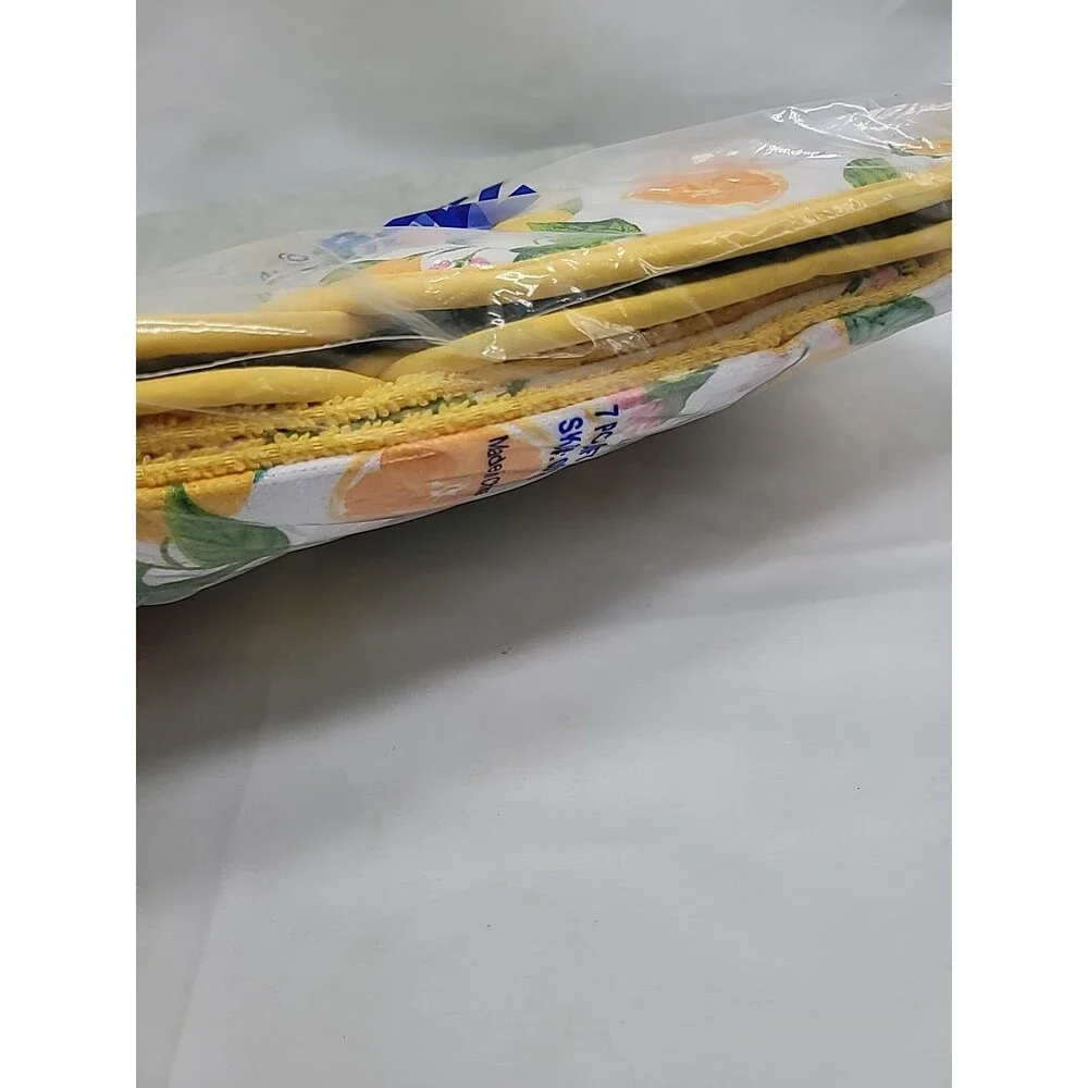 New Smart Home Essentials for Living Yellow Lemons 7 Piece Kitchen Gift Set Vtg